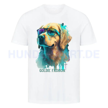 Premium T-Shirt "Golden Retriever - Fashion" Weiß – hunde-shirt.de