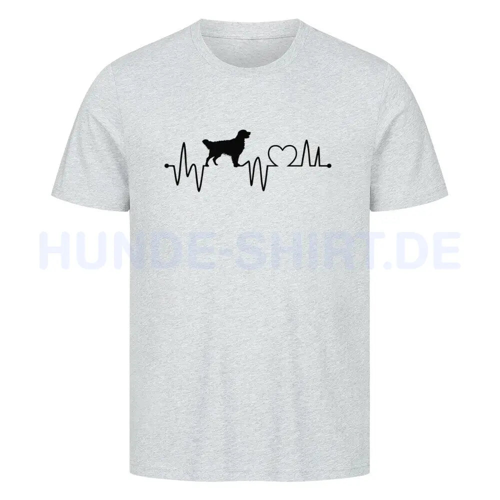 Premium T-Shirt "Golden Retriever - Heartbeat" Heather Grey – hunde-shirt.de