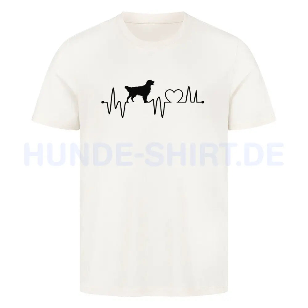 Premium T-Shirt "Golden Retriever - Heartbeat" Natural Raw – hunde-shirt.de