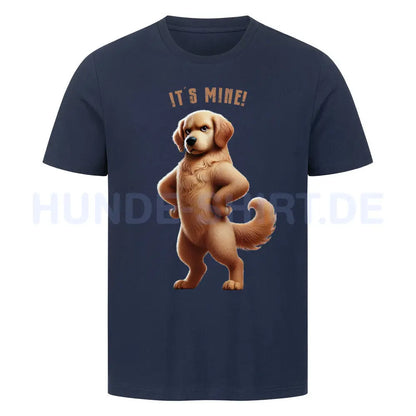 Premium T-Shirt "Golden Retriever - It´s mine!" French Navy – hunde-shirt.de