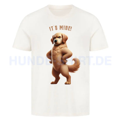 Premium T-Shirt "Golden Retriever - It´s mine!" Natural Raw – hunde-shirt.de