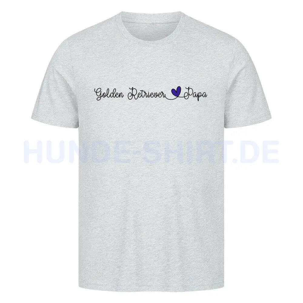 Premium T-Shirt "Golden Retriever - Papa" Heather Grey – hunde-shirt.de