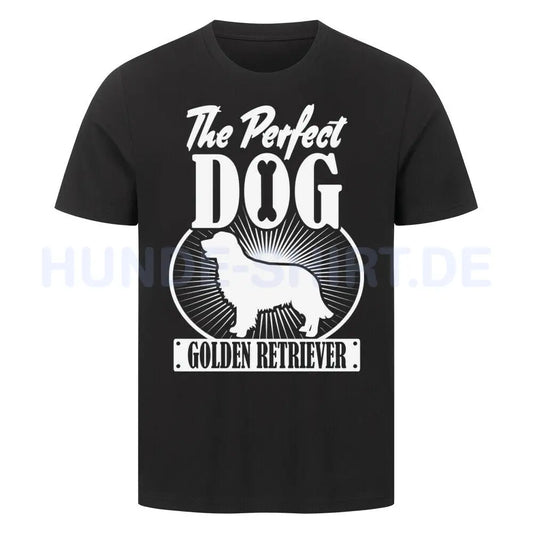 Premium T-Shirt "Golden Retriever - Perfect Dog" Schwarz – hunde-shirt.de