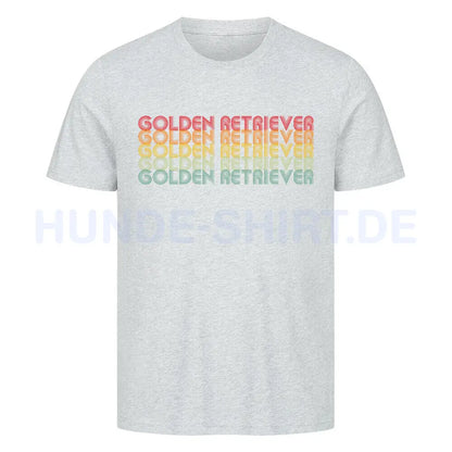 Premium T-Shirt "Golden Retriever - RETRO" Heather Grey – hunde-shirt.de