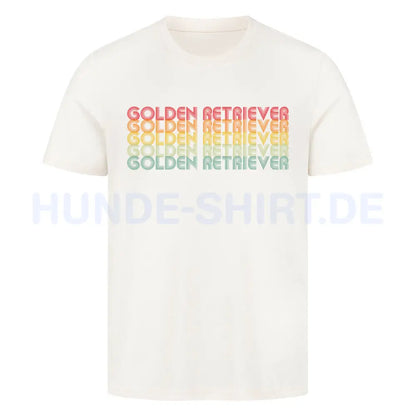 Premium T-Shirt "Golden Retriever - RETRO" Natural Raw – hunde-shirt.de