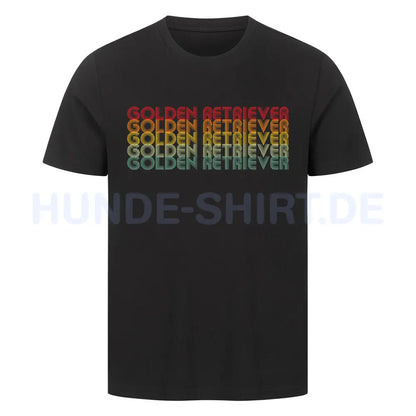 Premium T-Shirt "Golden Retriever - RETRO" Schwarz – hunde-shirt.de