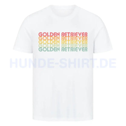 Premium T-Shirt "Golden Retriever - RETRO" Weiß – hunde-shirt.de