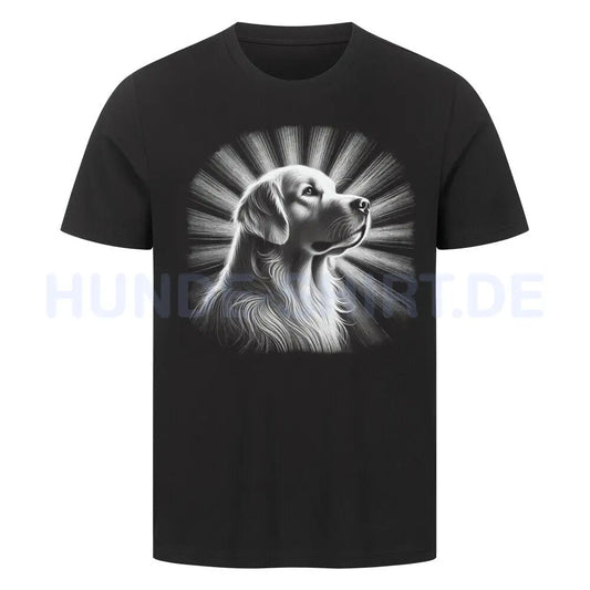 Premium T-Shirt "Golden Retriever - Shine" Schwarz – hunde-shirt.de