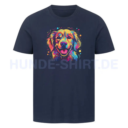 Premium T-Shirt "Goldie FUN" French Navy – hunde-shirt.de