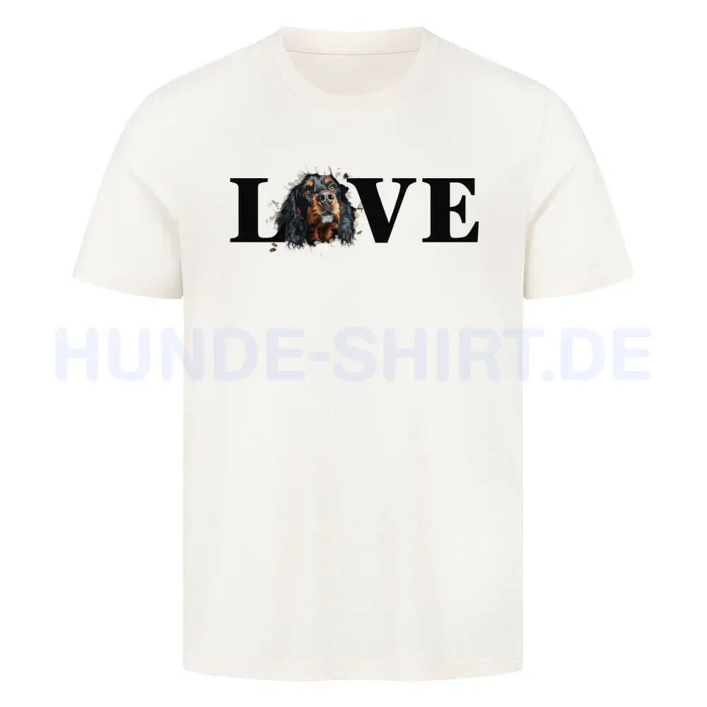 Premium T-Shirt "Gordon Setter LOVE" Natural Raw – hunde-shirt.de