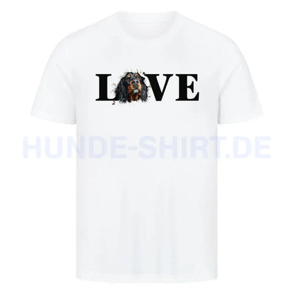 Premium T-Shirt "Gordon Setter LOVE" Weiß – hunde-shirt.de