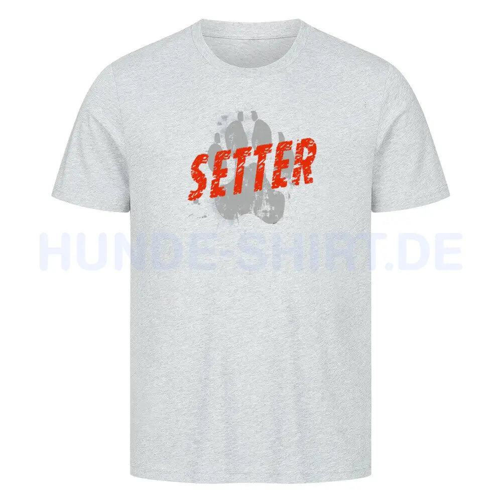 Premium T-Shirt "Gordon Setter - PAW" Heather Grey – hunde-shirt.de