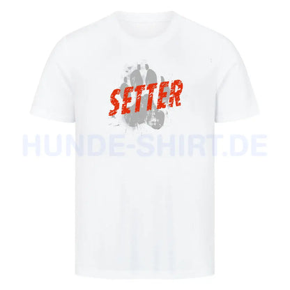 Premium T-Shirt "Gordon Setter - PAW" Weiß – hunde-shirt.de