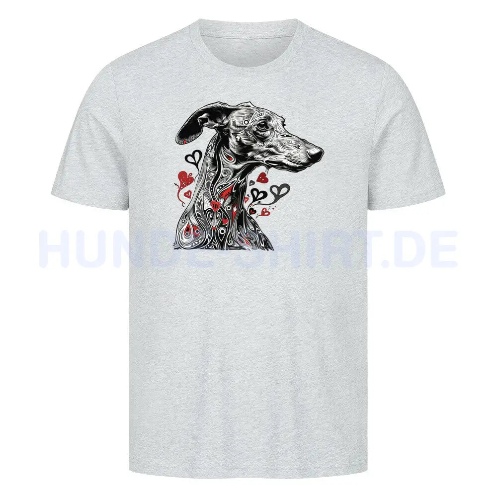 Premium T-Shirt "Greyhound Black" Heather Grey – hunde-shirt.de