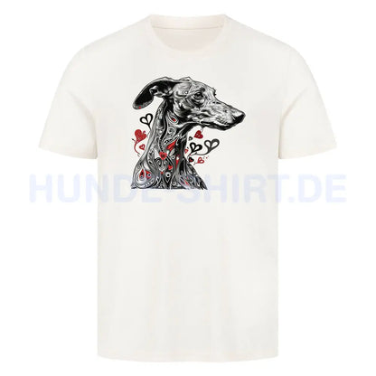 Premium T-Shirt "Greyhound Black" Natural Raw – hunde-shirt.de