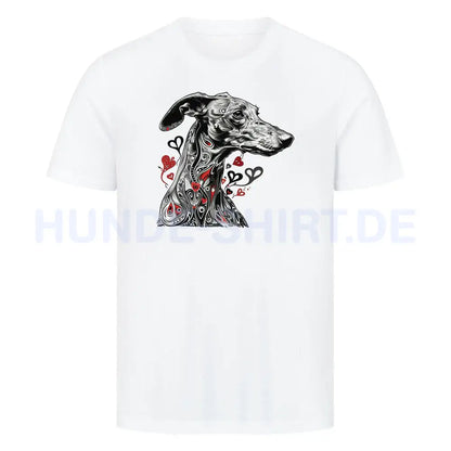 Premium T-Shirt "Greyhound Black" Weiß – hunde-shirt.de