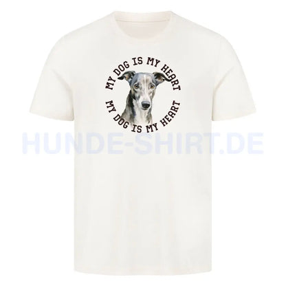 Premium T-Shirt "Greyhound HEART" Natural Raw – hunde-shirt.de