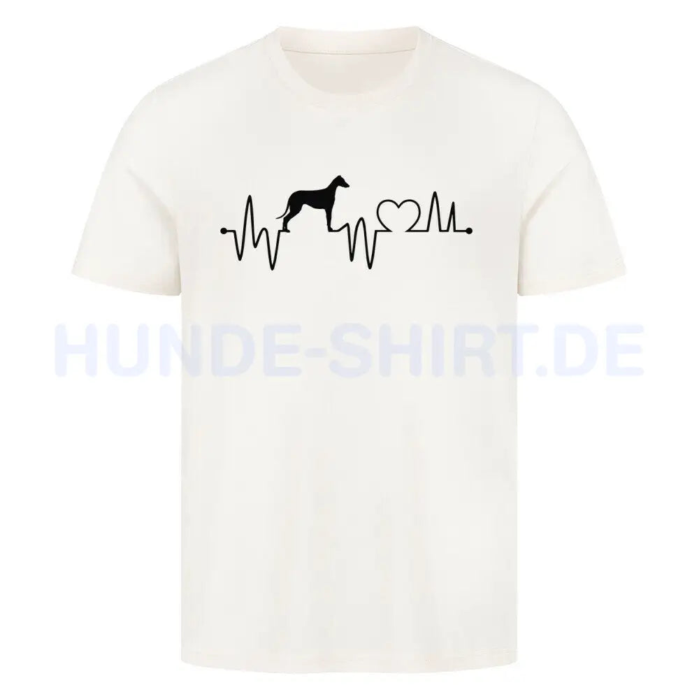 Premium T-Shirt "Greyhound - Heartbeat" Natural Raw – hunde-shirt.de