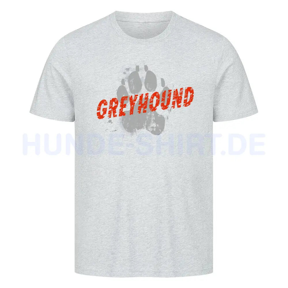 Premium T-Shirt "Greyhound - PAW" Heather Grey – hunde-shirt.de