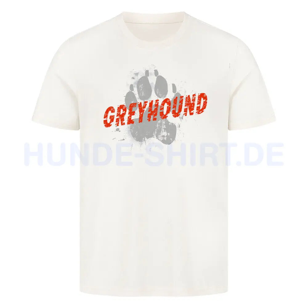 Premium T-Shirt "Greyhound - PAW" Natural Raw – hunde-shirt.de