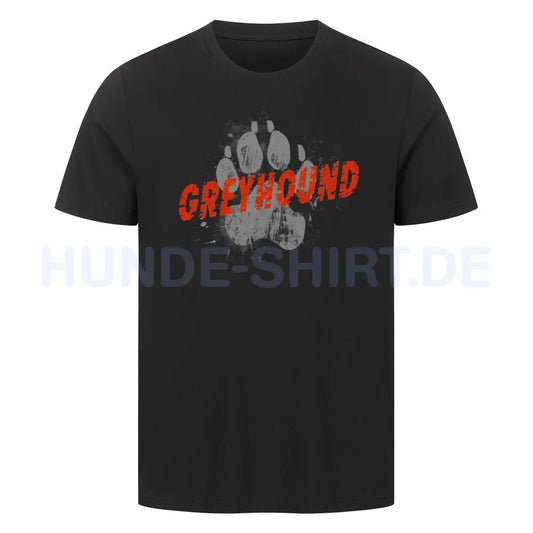 Premium T-Shirt "Greyhound - PAW" Schwarz – hunde-shirt.de