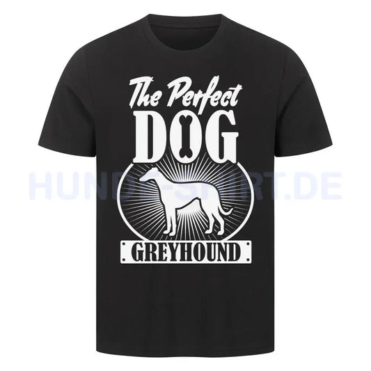 Premium T-Shirt "Greyhound - Perfect Dog" Schwarz – hunde-shirt.de