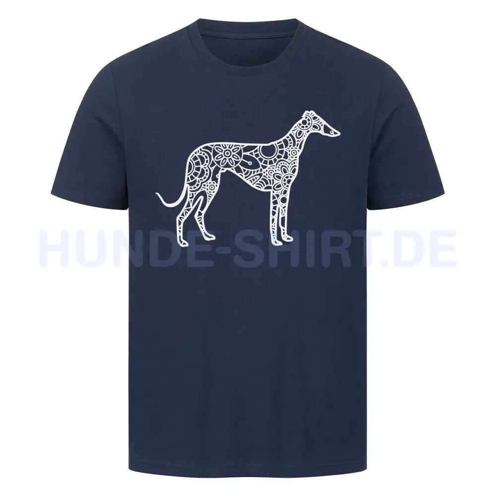 Premium T-Shirt "Greyhound pur" French Navy – hunde-shirt.de