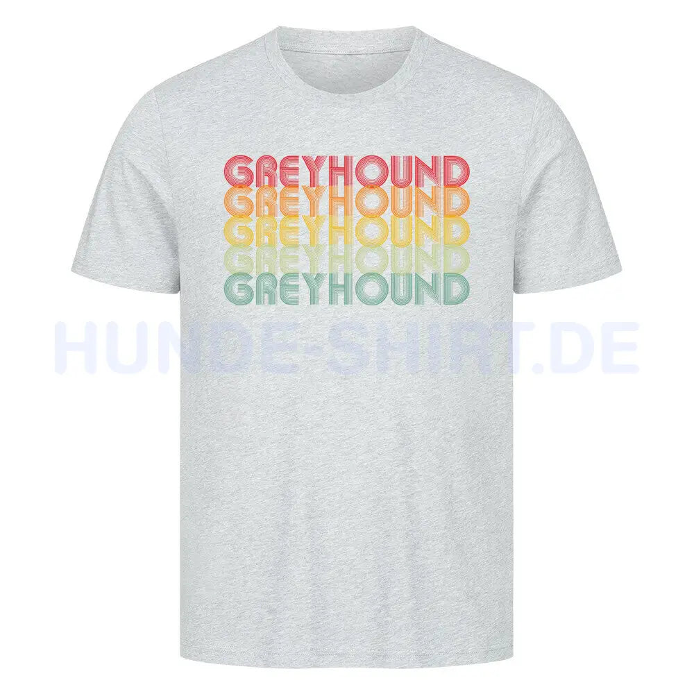 Premium T-Shirt "Greyhound - RETRO" Heather Grey – hunde-shirt.de