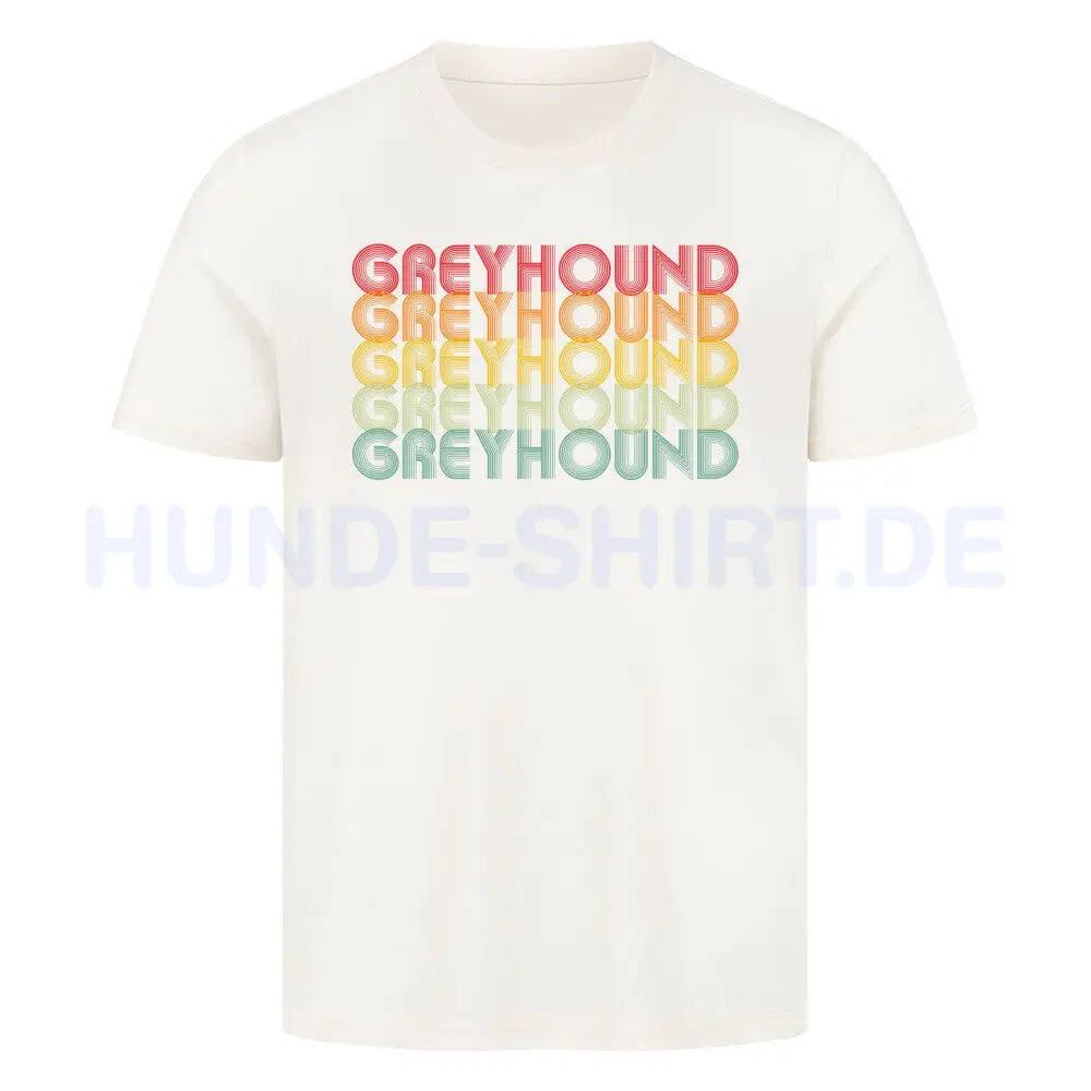 Premium T-Shirt "Greyhound - RETRO" Natural Raw – hunde-shirt.de