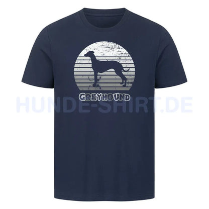 Premium T-Shirt "Greyhound S" French Navy – hunde-shirt.de