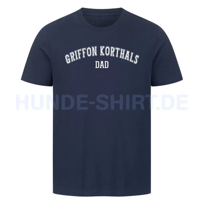 Premium T-Shirt "Griffon Korthals - DAD" French Navy – hunde-shirt.de