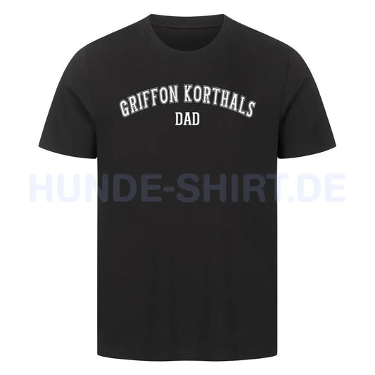 Premium T-Shirt "Griffon Korthals - DAD" Schwarz – hunde-shirt.de