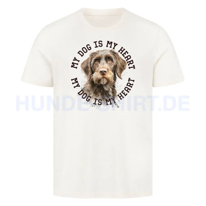 Premium T-Shirt "Griffon Korthals HEART" Natural Raw – hunde-shirt.de