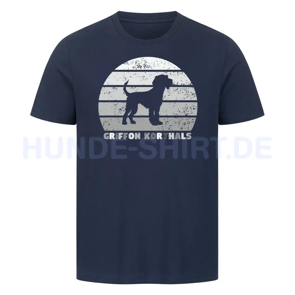 Premium T-Shirt "Griffon Korthals" French Navy – hunde-shirt.de