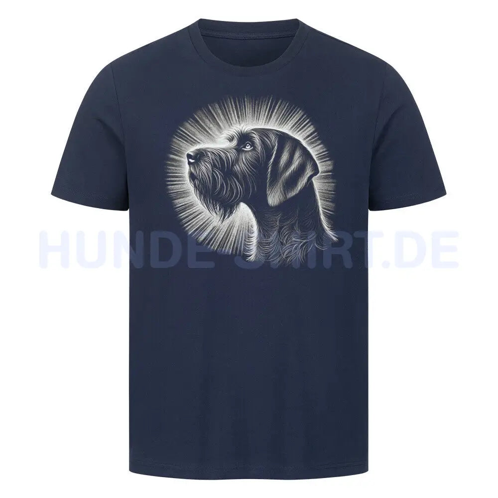 Premium T-Shirt "Griffon Korthals - Shine" French Navy – hunde-shirt.de