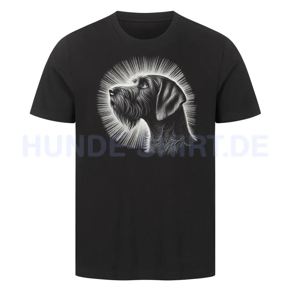 Premium T-Shirt "Griffon Korthals - Shine" Schwarz – hunde-shirt.de