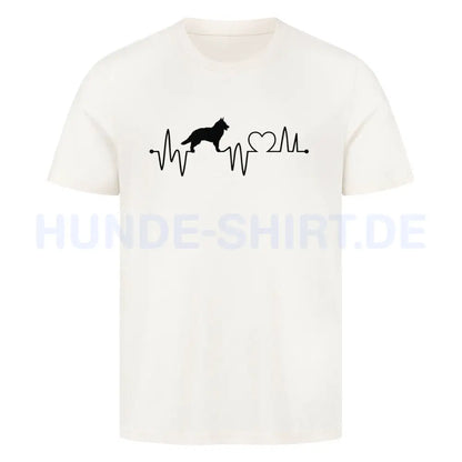 Premium T-Shirt "Groenendael - Heartbeat" Natural Raw – hunde-shirt.de