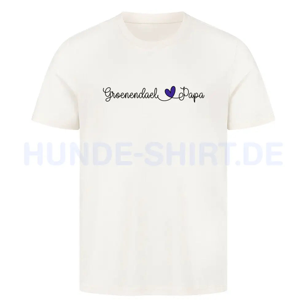 Premium T-Shirt "Groenendael - Papa" Natural Raw – hunde-shirt.de