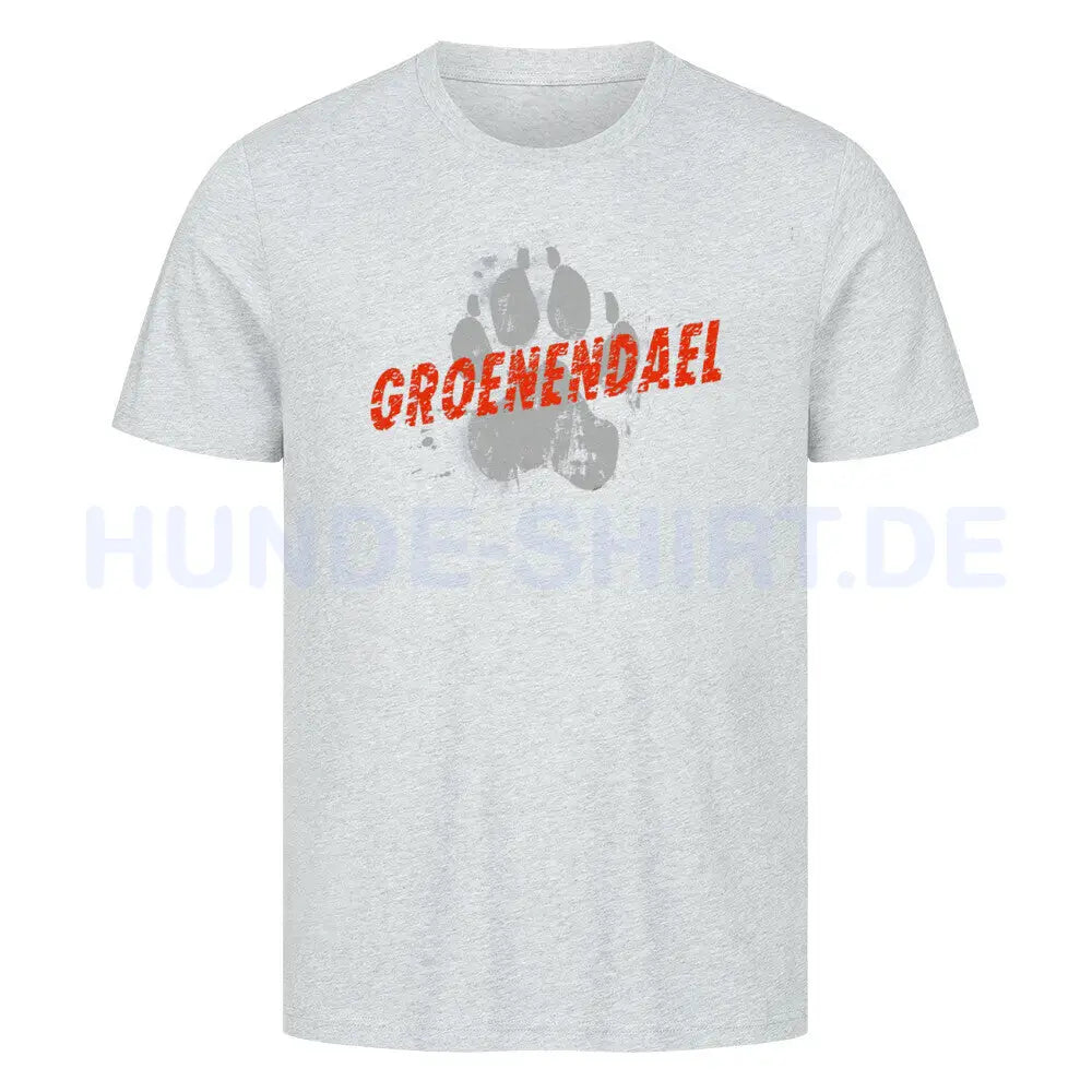 Premium T-Shirt "Groenendael - PAW" Heather Grey – hunde-shirt.de