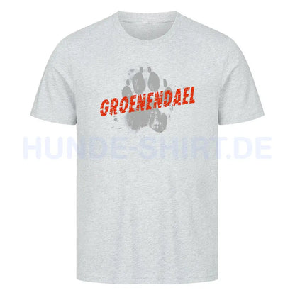 Premium T-Shirt "Groenendael - PAW" Heather Grey – hunde-shirt.de