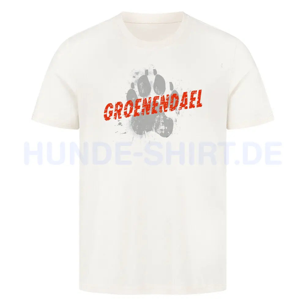 Premium T-Shirt "Groenendael - PAW" Natural Raw – hunde-shirt.de