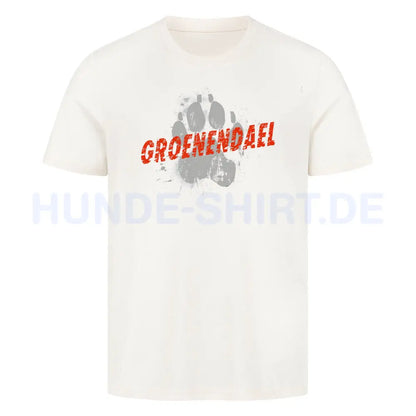 Premium T-Shirt "Groenendael - PAW" Natural Raw – hunde-shirt.de