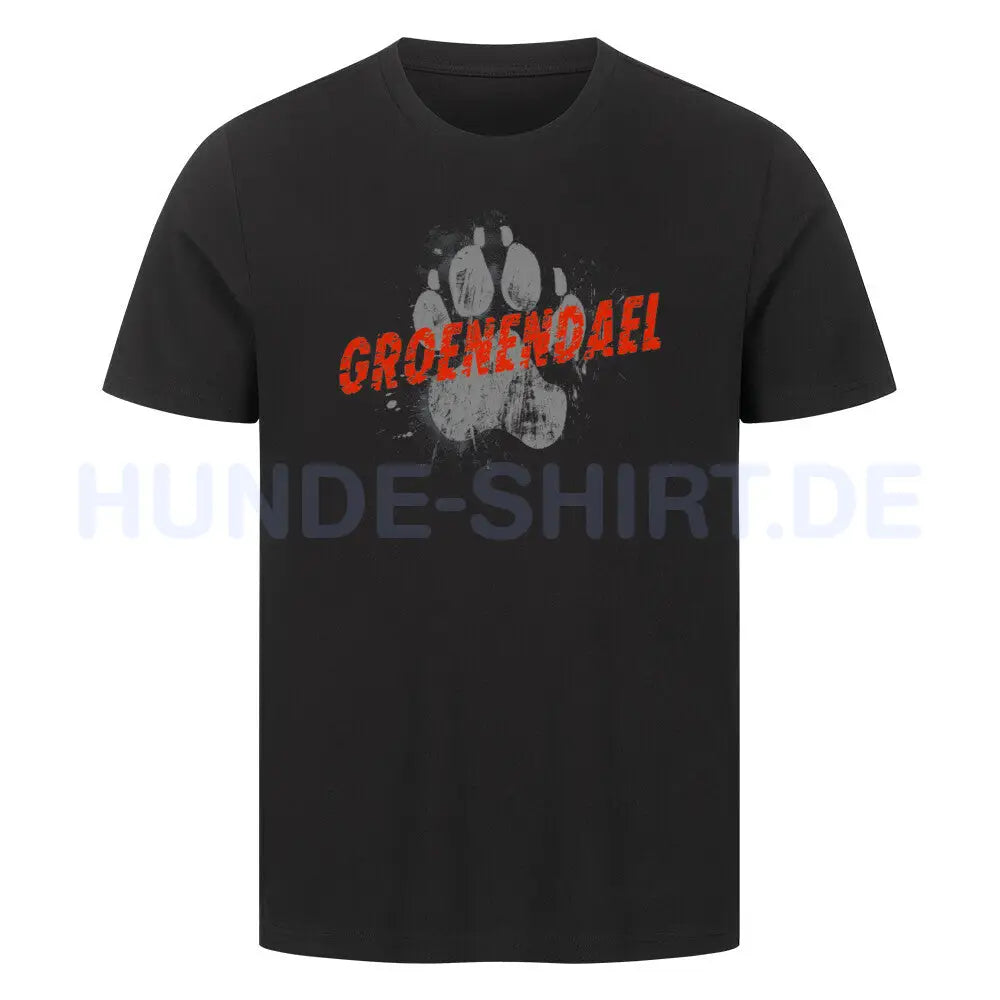 Premium T-Shirt "Groenendael - PAW" Schwarz – hunde-shirt.de