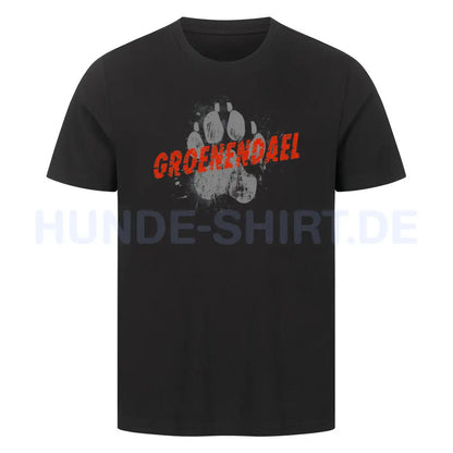 Premium T-Shirt "Groenendael - PAW" Schwarz – hunde-shirt.de