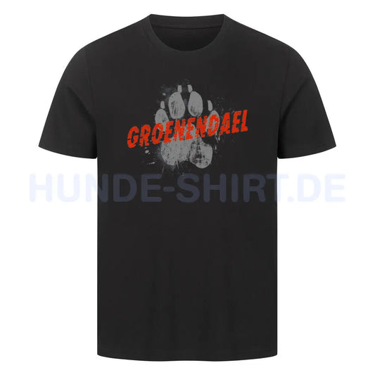 Premium T-Shirt "Groenendael - PAW" Schwarz – hunde-shirt.de