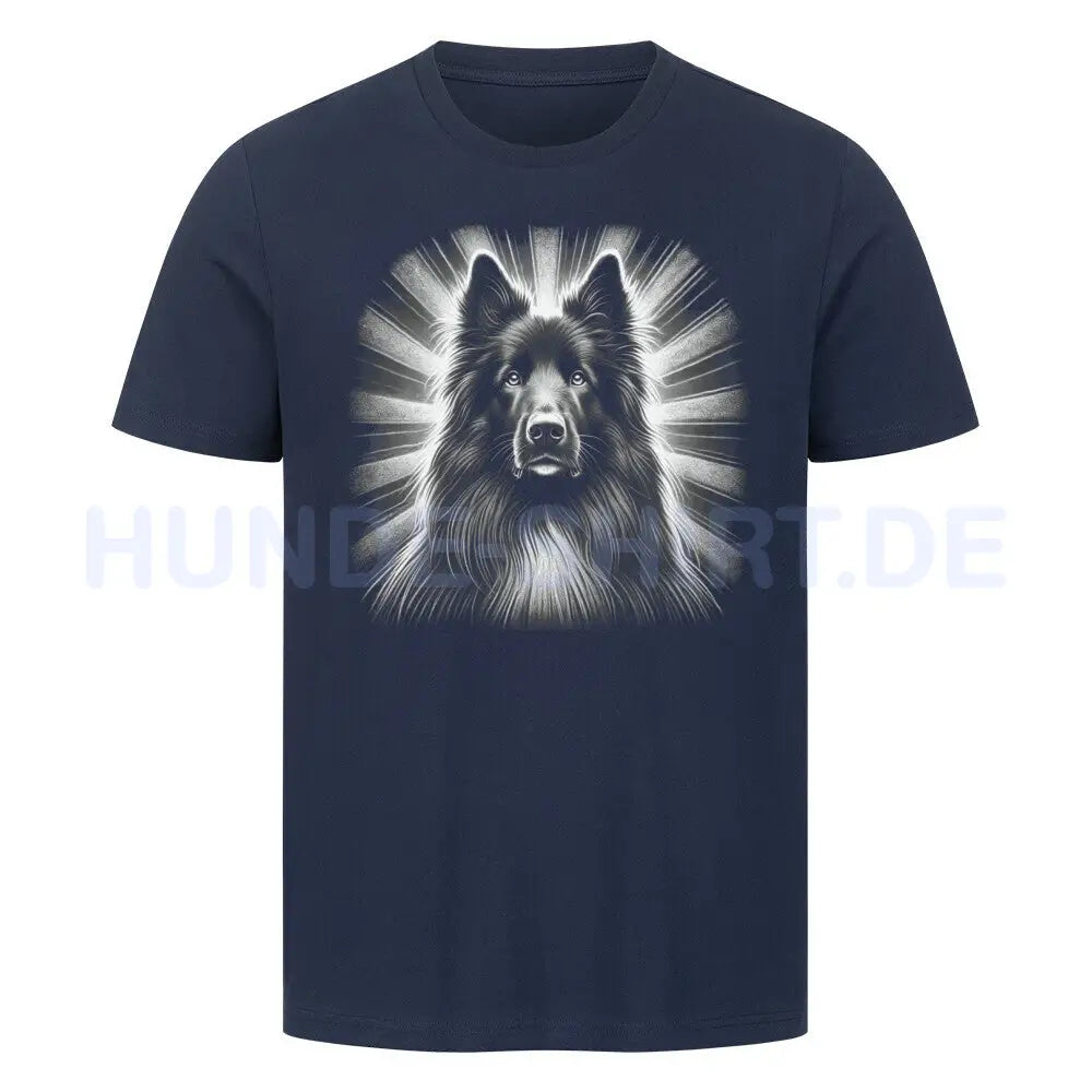 Premium T-Shirt "Groenendael - Shine" French Navy – hunde-shirt.de