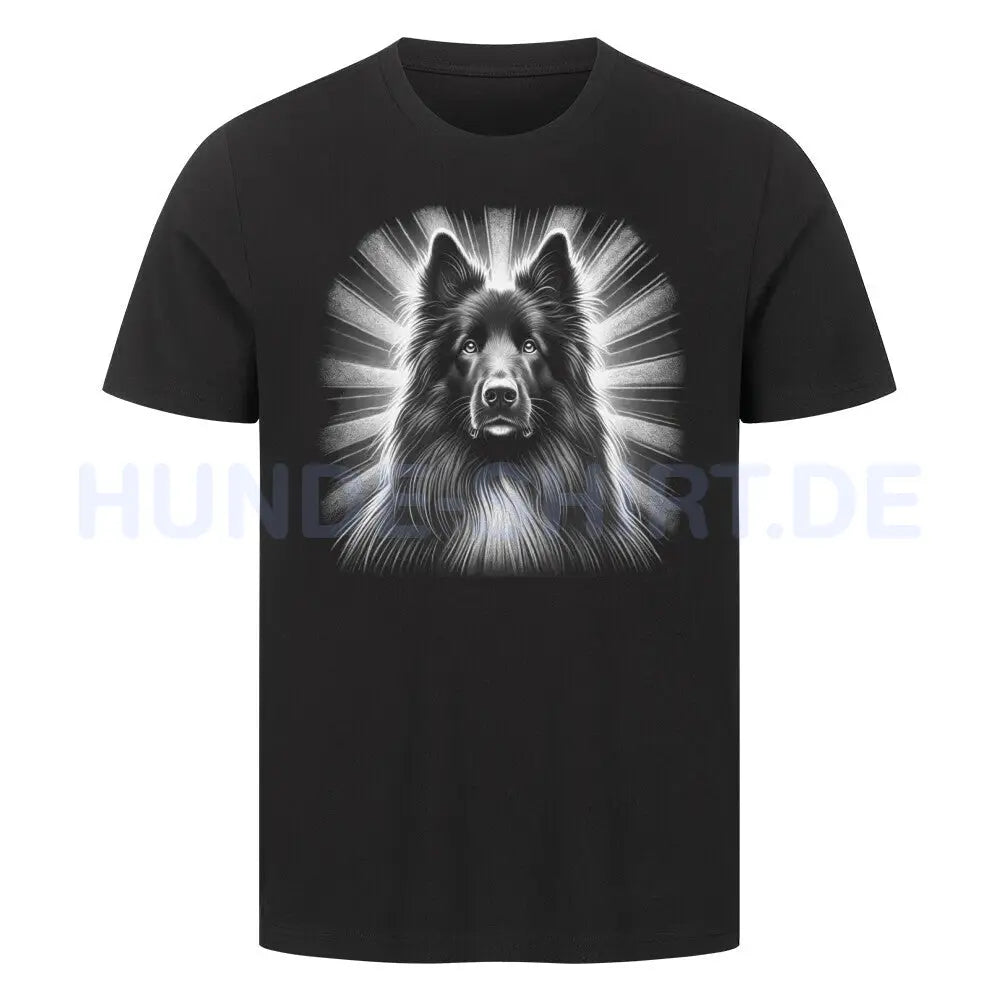 Premium T-Shirt "Groenendael - Shine" Schwarz – hunde-shirt.de