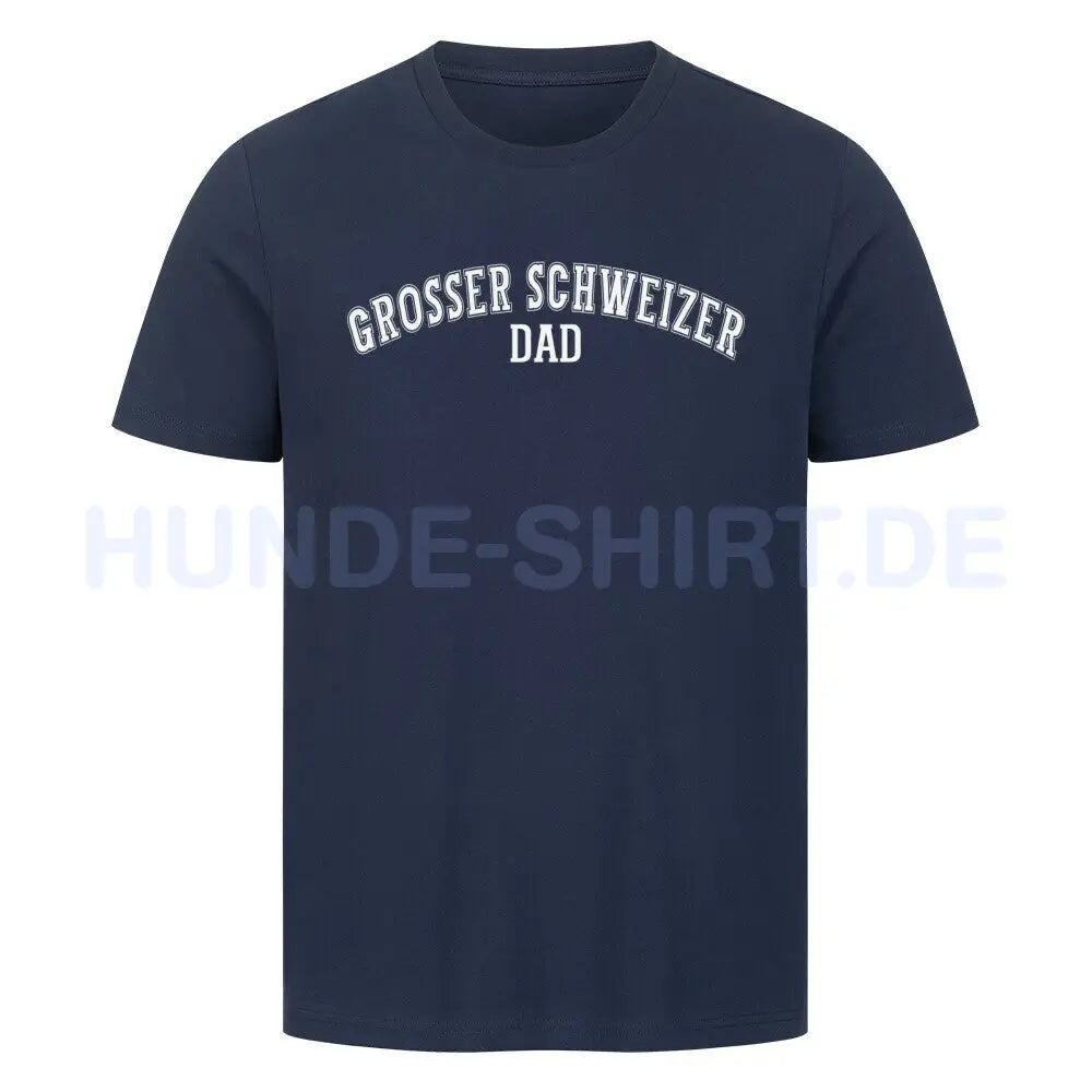 Premium T-Shirt "Großer Schweizer - DAD" French Navy – hunde-shirt.de