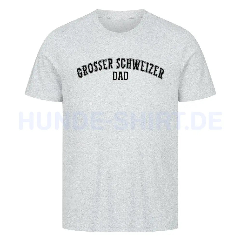 Premium T-Shirt "Großer Schweizer - DAD" Heather Grey – hunde-shirt.de