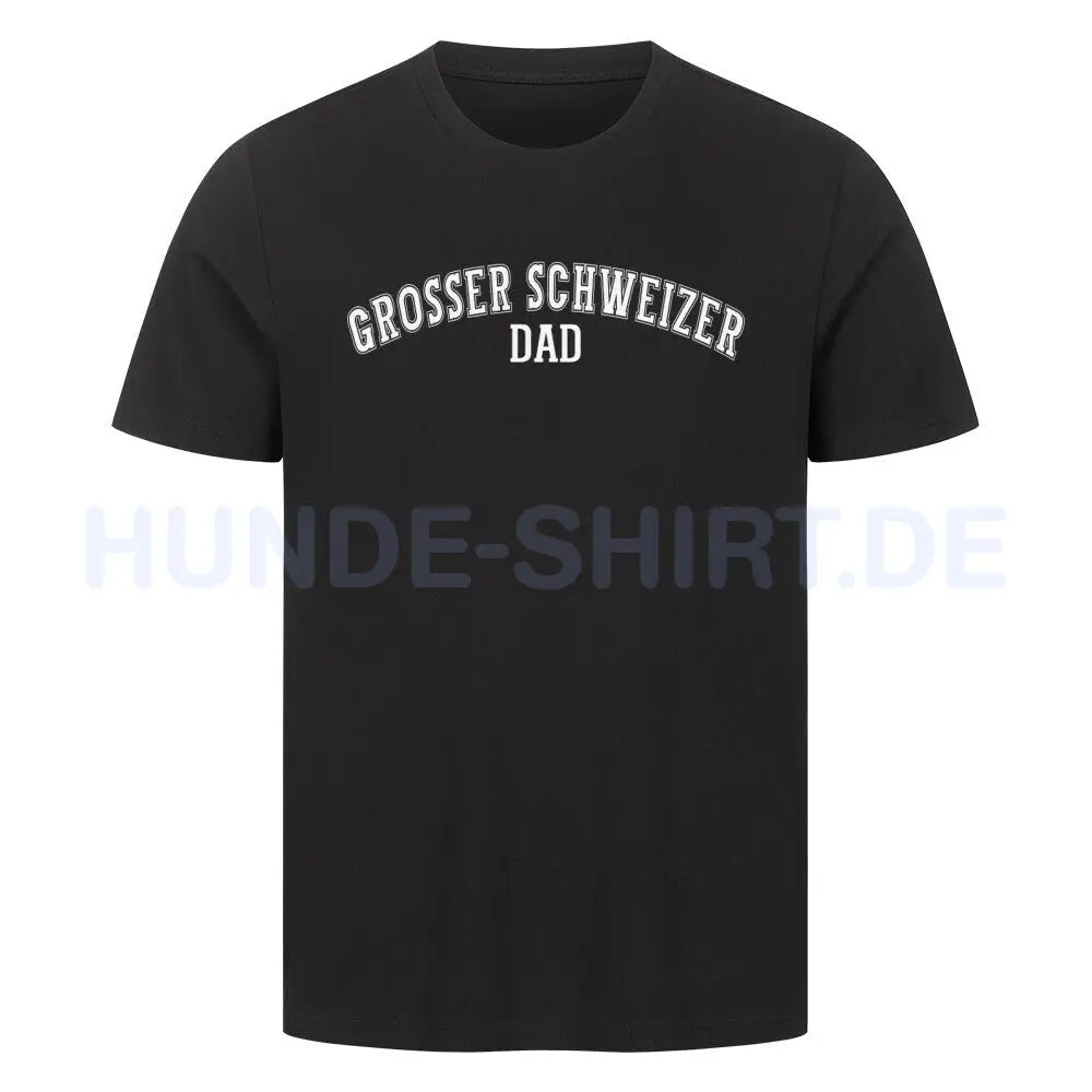 Premium T-Shirt "Großer Schweizer - DAD" Schwarz – hunde-shirt.de